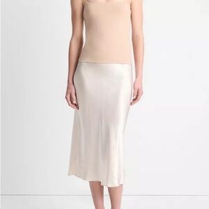 NEW with tag Vince Satin Slip Skirt Pearl color size S original $245